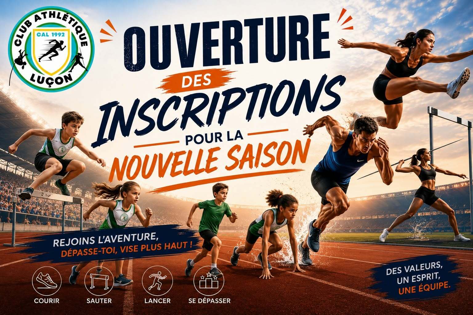 📢 Les inscriptions pour la saison prochaine sont dès à présent ouvertes !